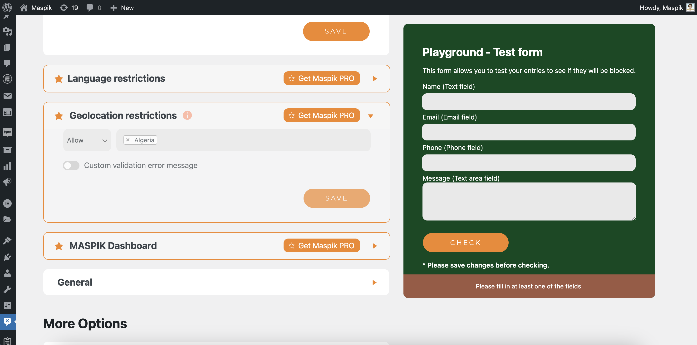 Maspik – Ultimate Spam Protection