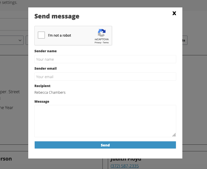 Send message to a contact