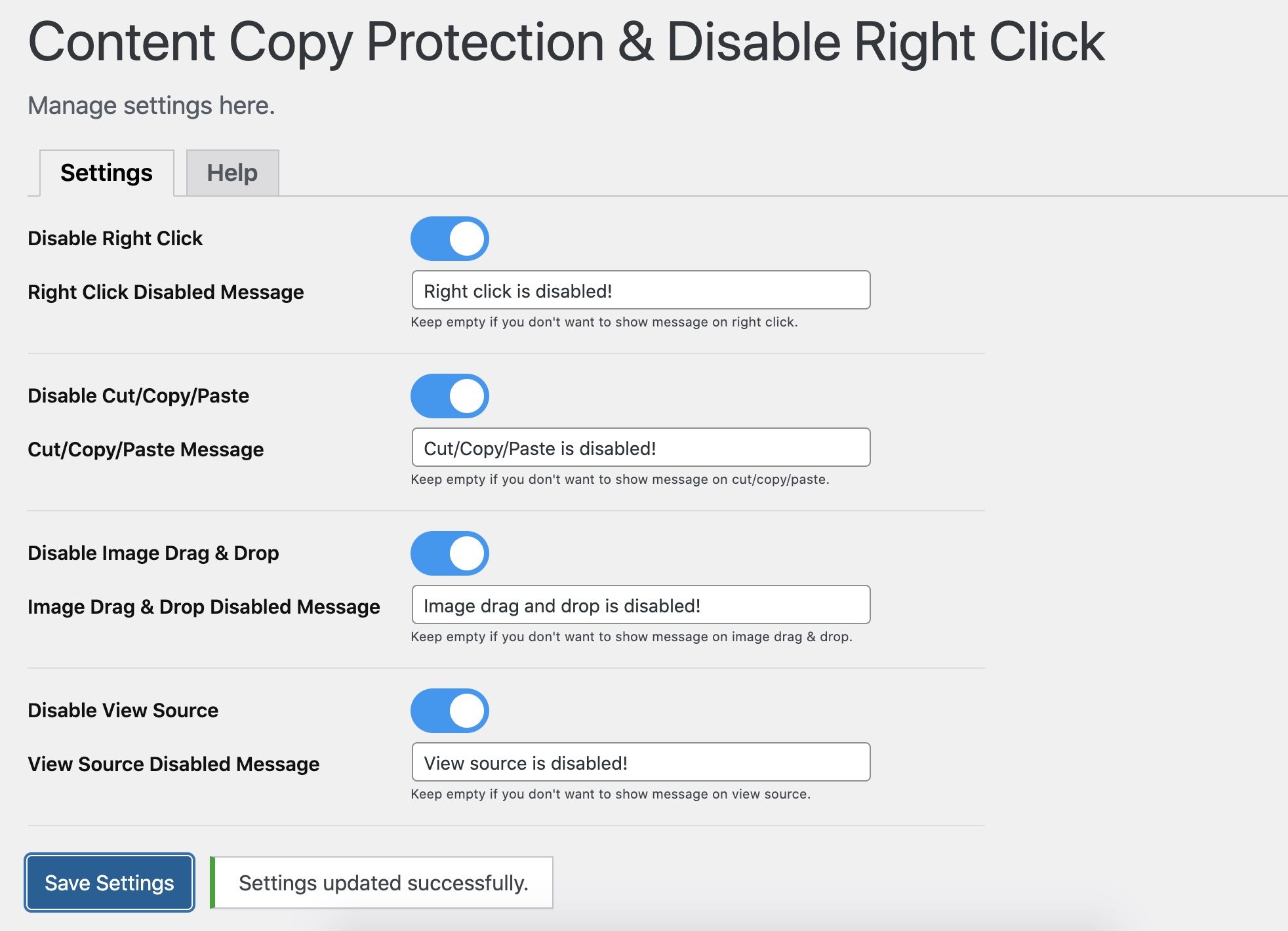 Content Copy Protection &amp; Disable Right Click