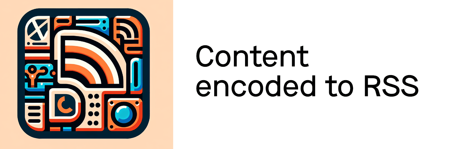 WordPress 外掛 Content Encoded To RSS Feed 的封面圖片。
