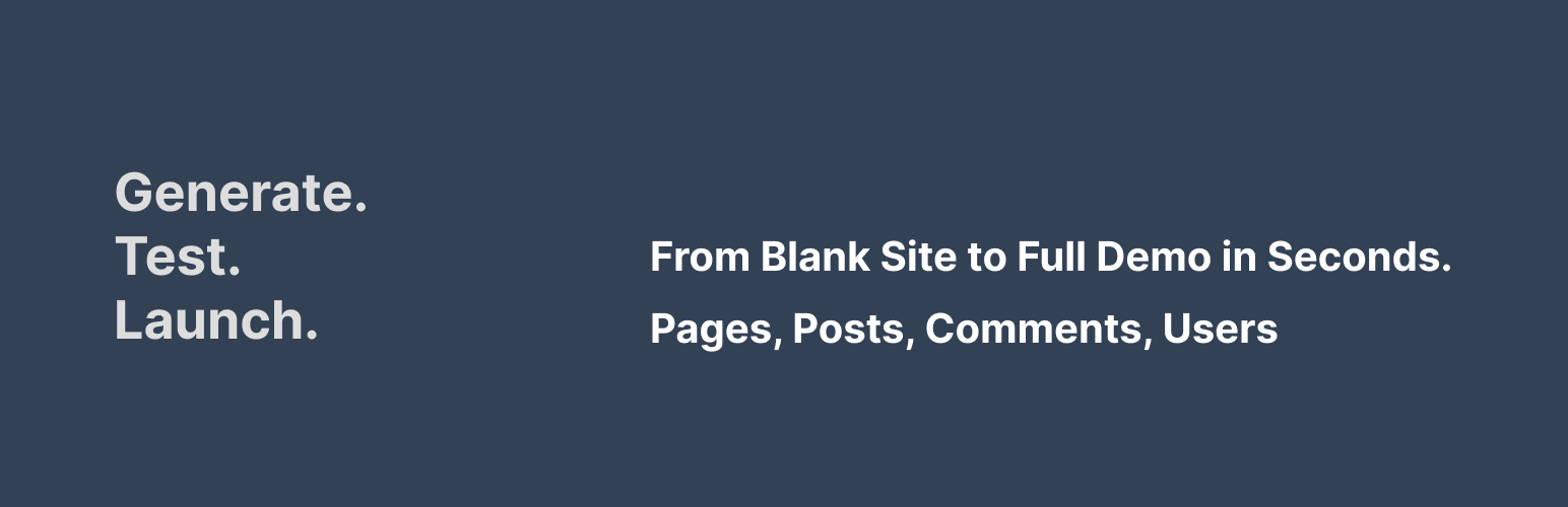 Content Forge – Generate realistic dummy content, posts, comments, users, taxonomies, and pages