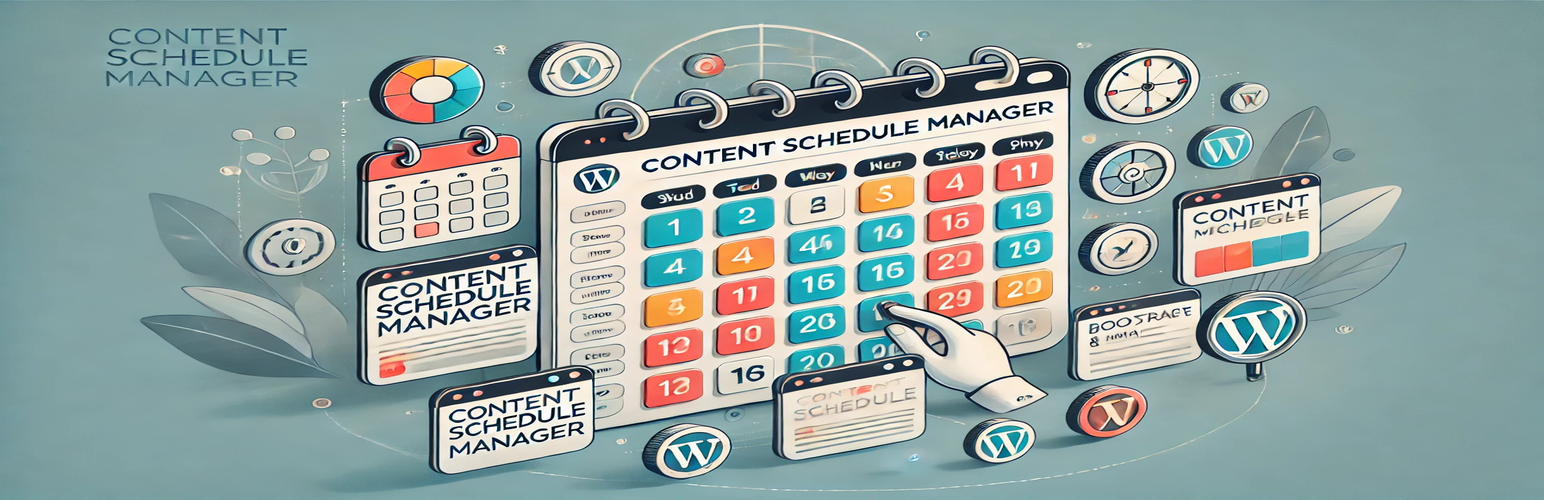 WordPress 外掛 Content Schedule Manager 的封面圖片。