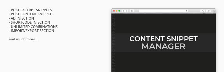 Content Snippet Manager