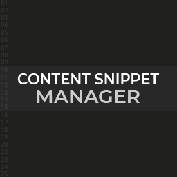 Content Snippet Manager