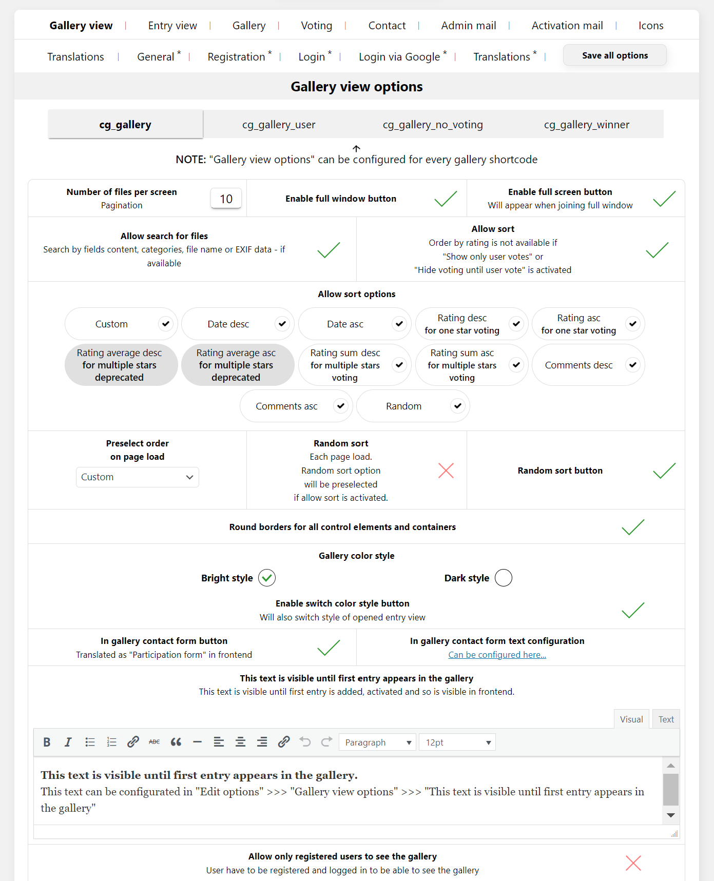 Options example