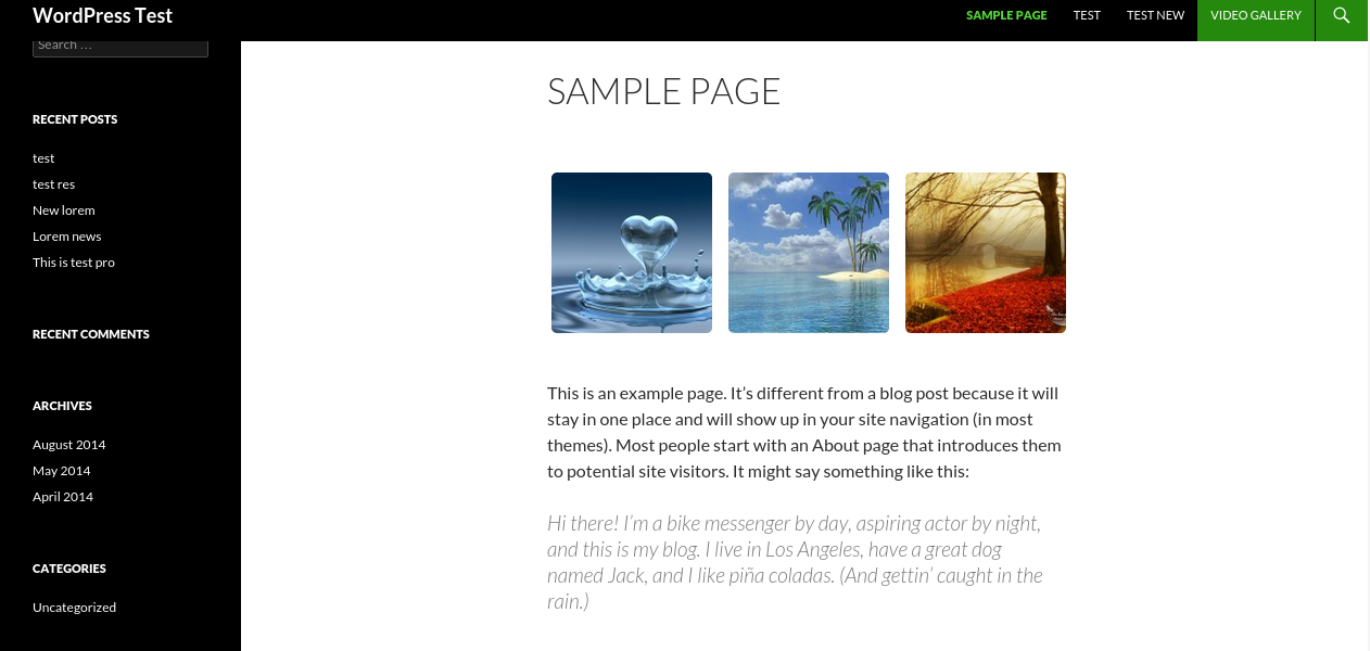 Slider on website frontend