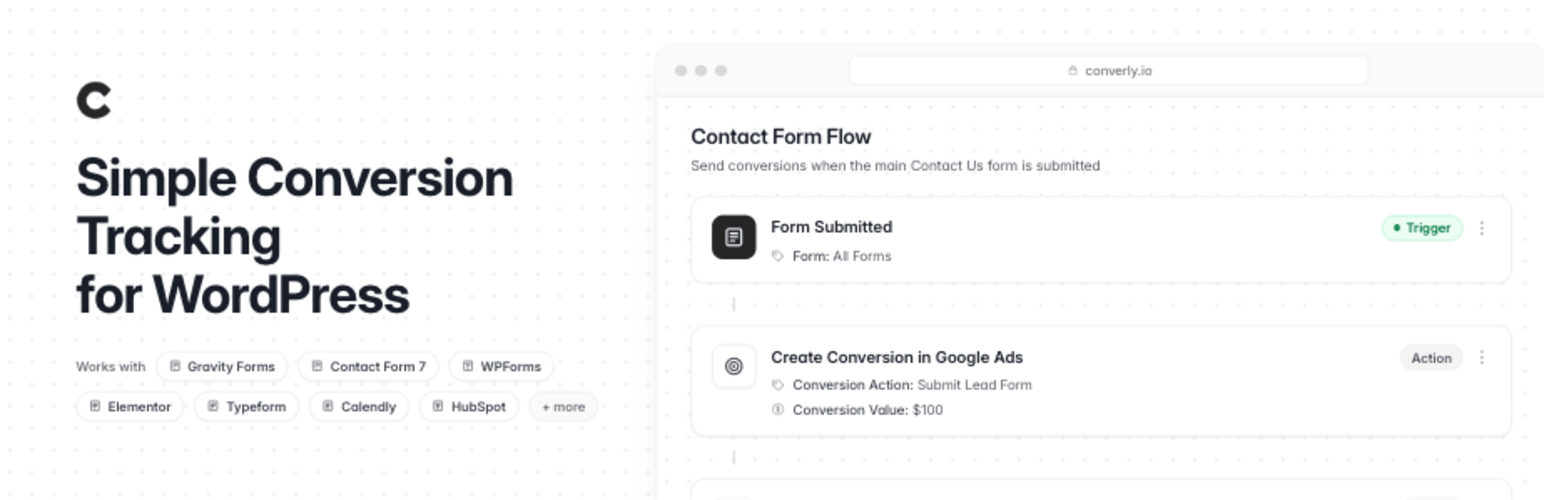 Converly: Conversion Tracking for Gravity Forms, WPForms, Contact Form 7 &amp; More