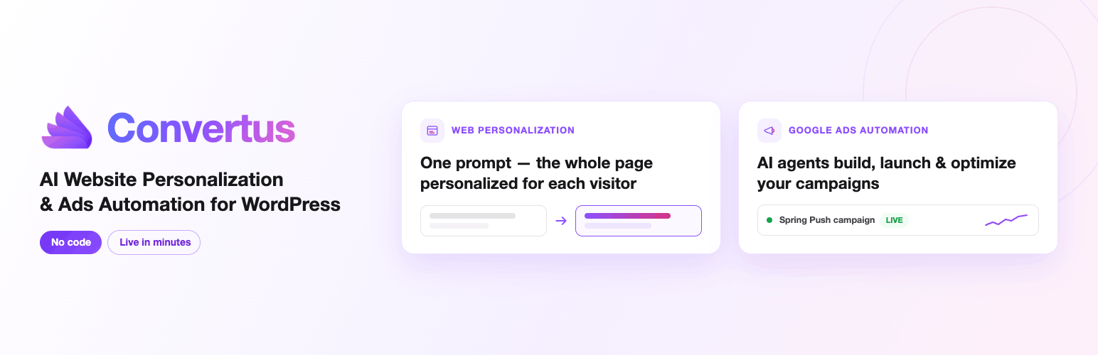 Convertus – AI Website Personalization & Ads Automation