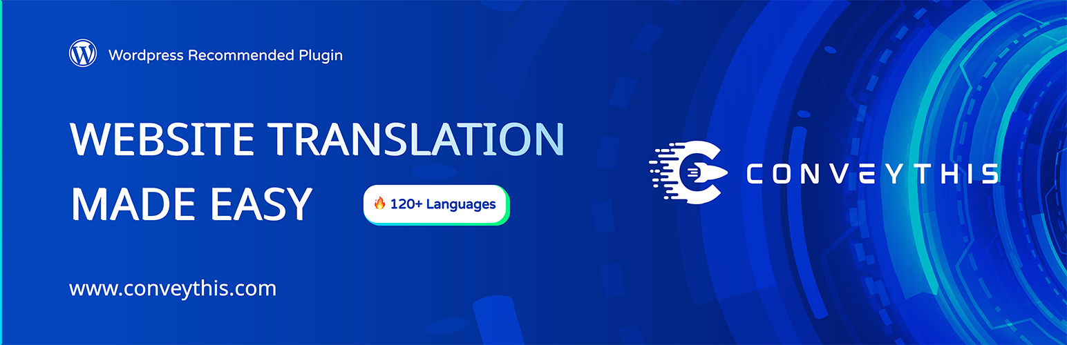 WordPress 外掛 Translate WordPress with ConveyThis 的封面圖片。