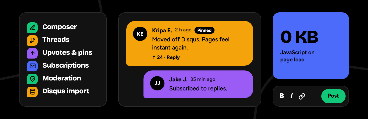 Convocept – Fast Native Comment System preview