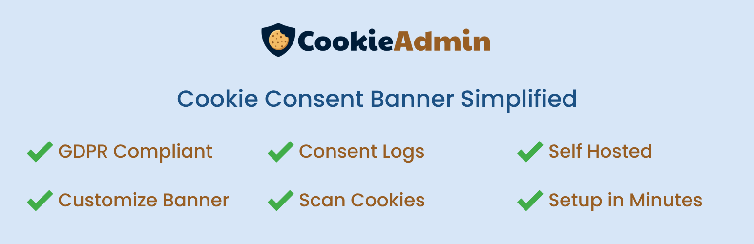 CookieAdmin – Cookie Consent Banner