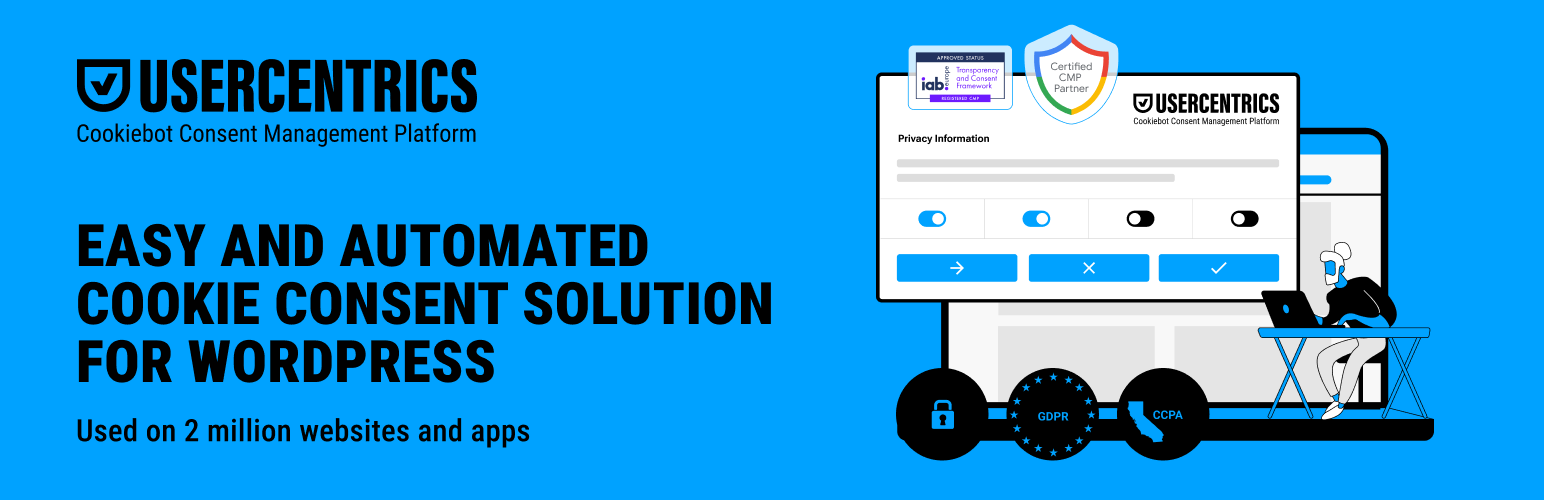 Plugin de banner de cookies para WordPress — Cookiebot CMP da Usercentrics