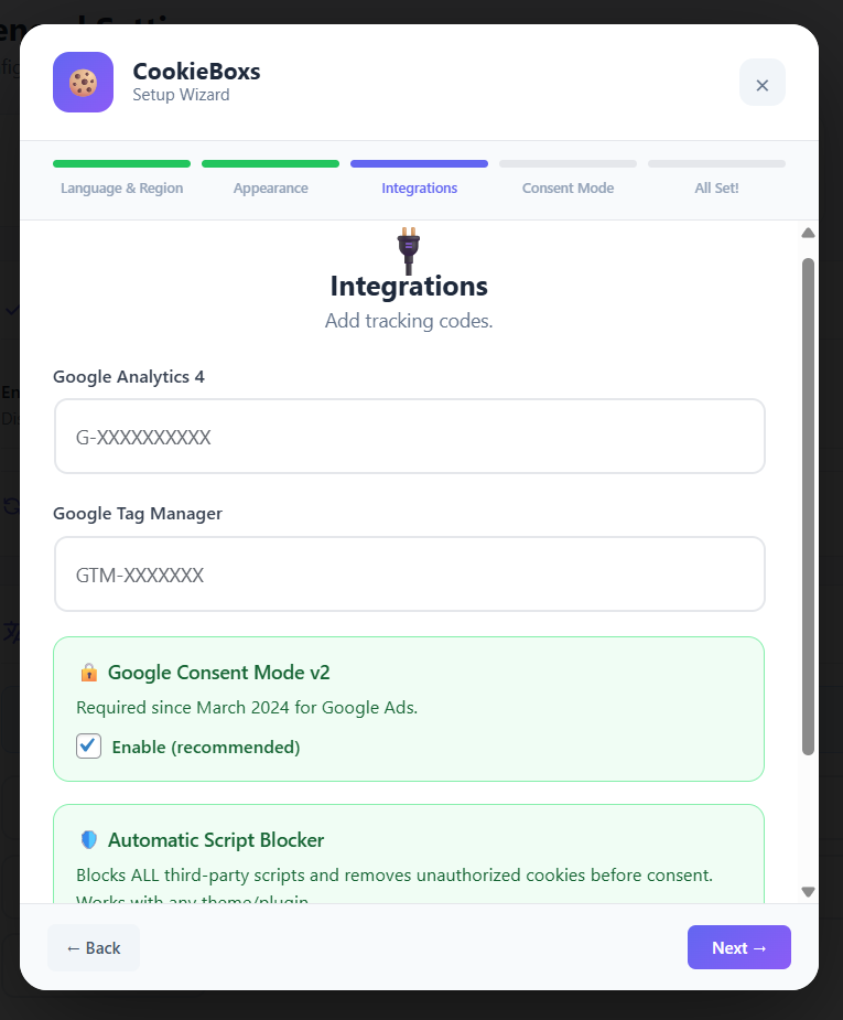 CookieBoxs – GDPR/CCPA Cookie Consent &amp; Google Consent Mode v2