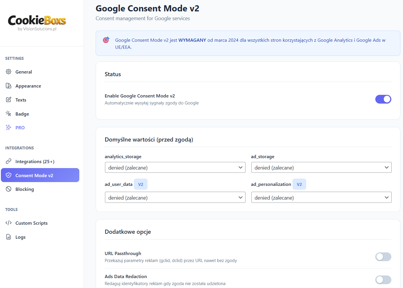 CookieBoxs – GDPR/CCPA Cookie Consent &amp; Google Consent Mode v2