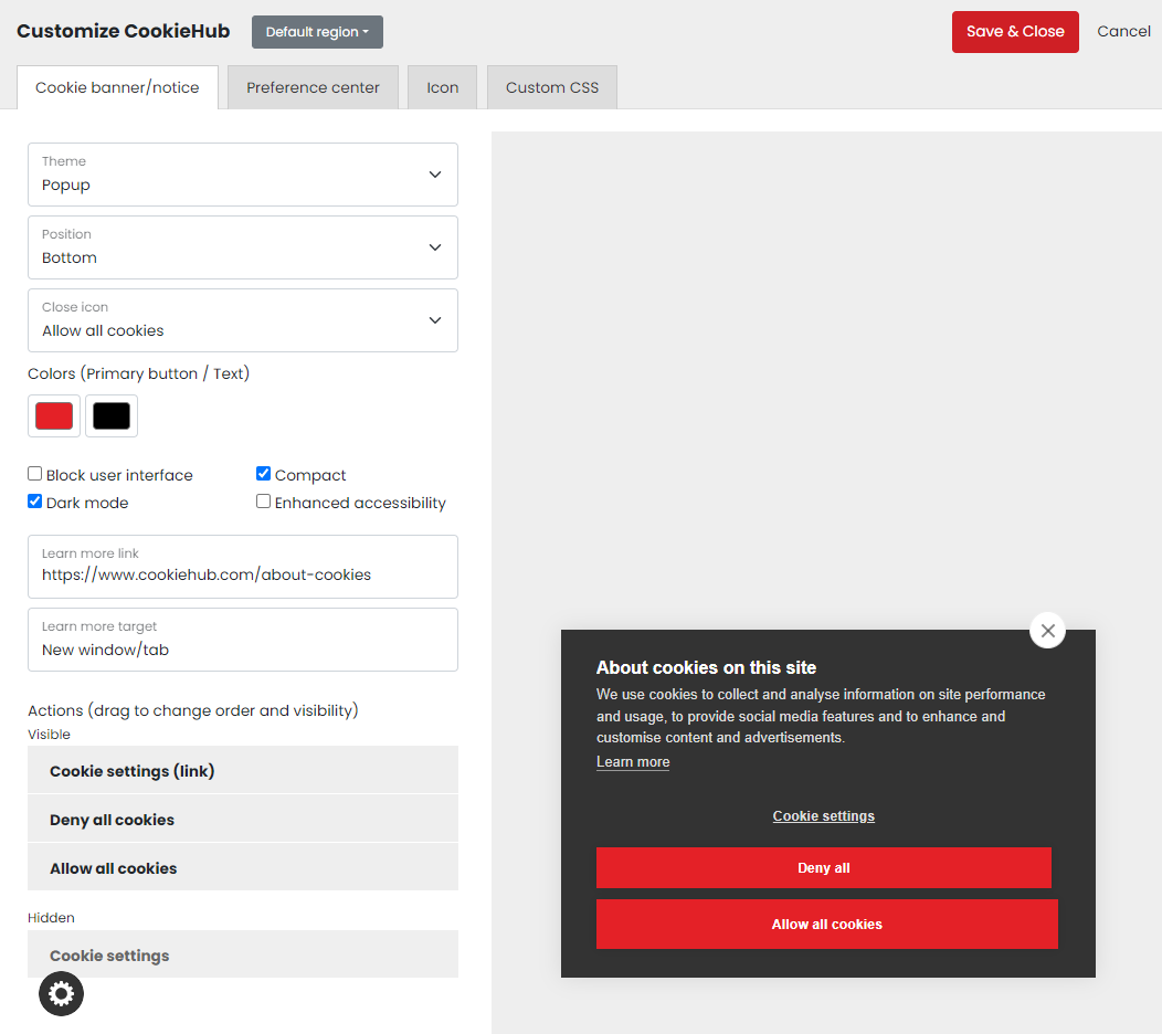 CookieHub – Cookie Consent Banner (DSGVO, CCPA, RGPD and GDPR compliance) - Screenshot 1