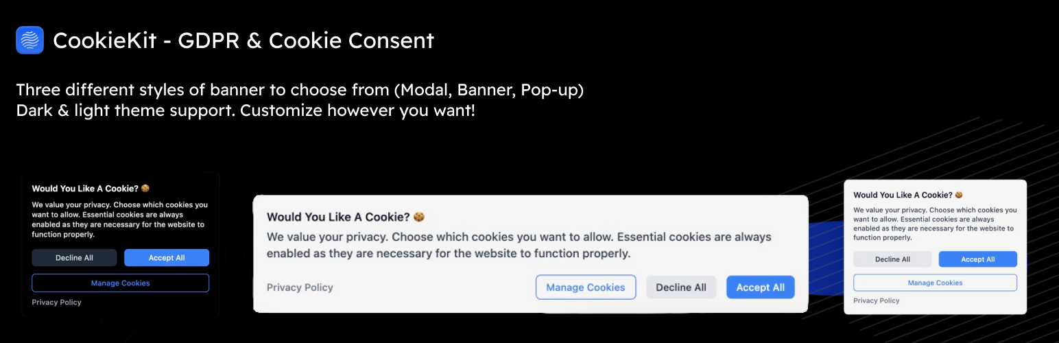 CookieKit GDPR & Cookie Consent