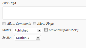 Quickly modify a post's section