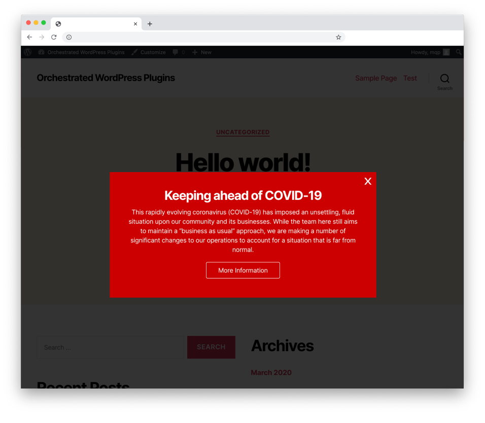 Corona Virus Covid 19 Banner Live Data Wordpress Plugin Wordpress Org