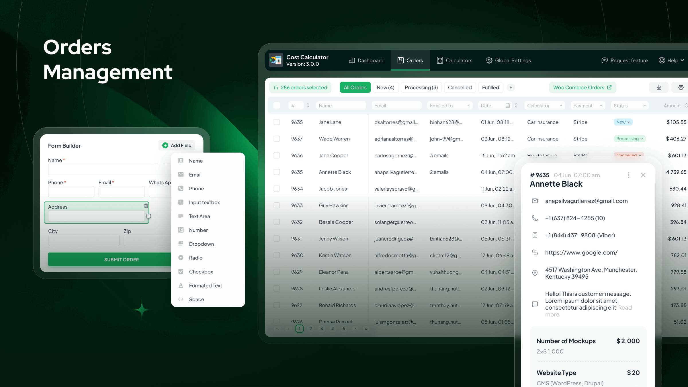 Cost Calculator Builder