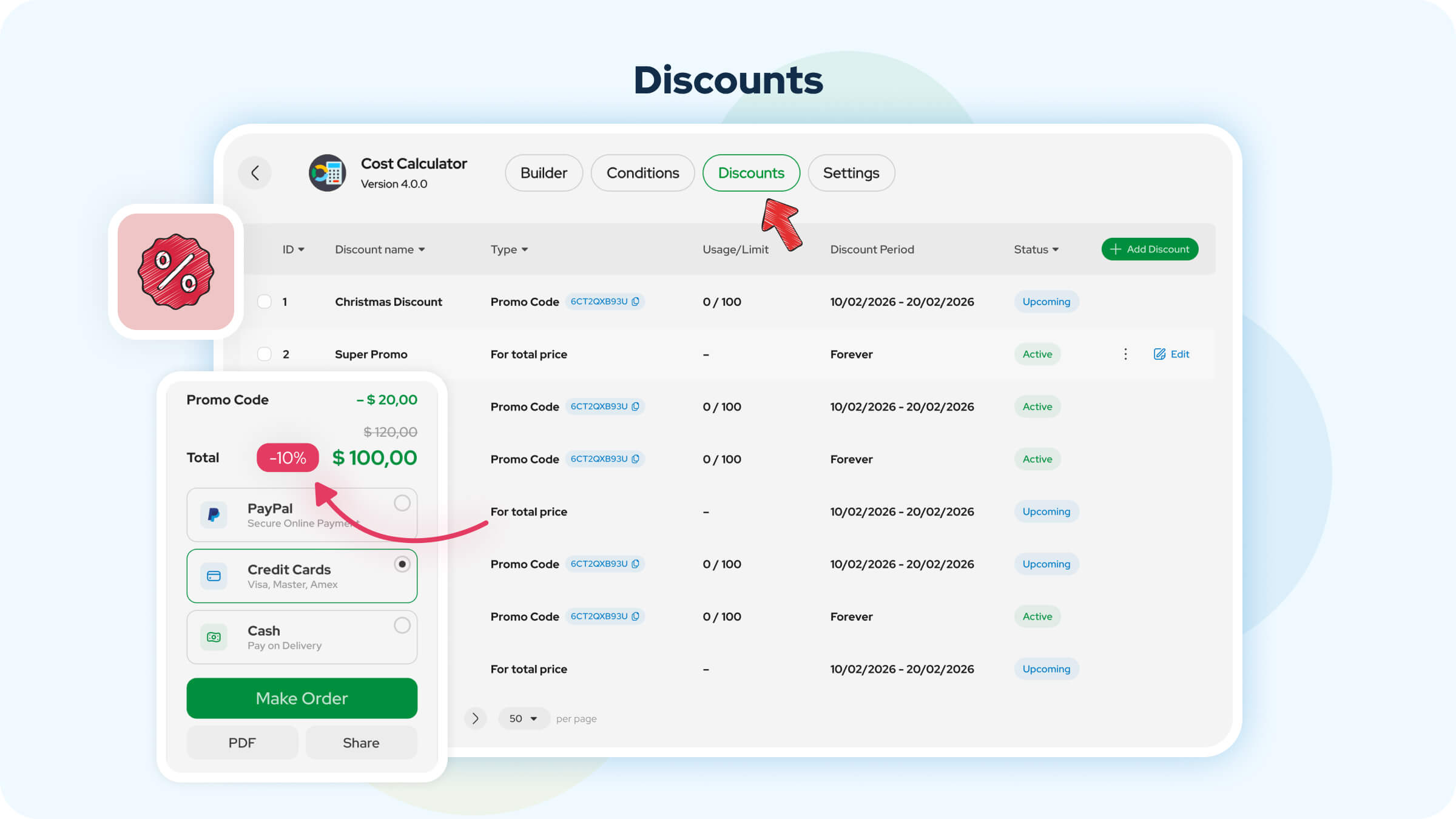 Cost Calculator Builder