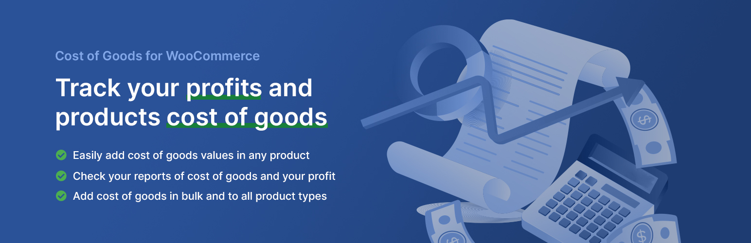 WordPress 外掛 Cost Of Goods For WooCommerce 的封面圖片。