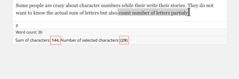 Content character count live