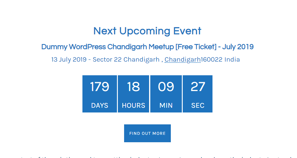 Countdown view
