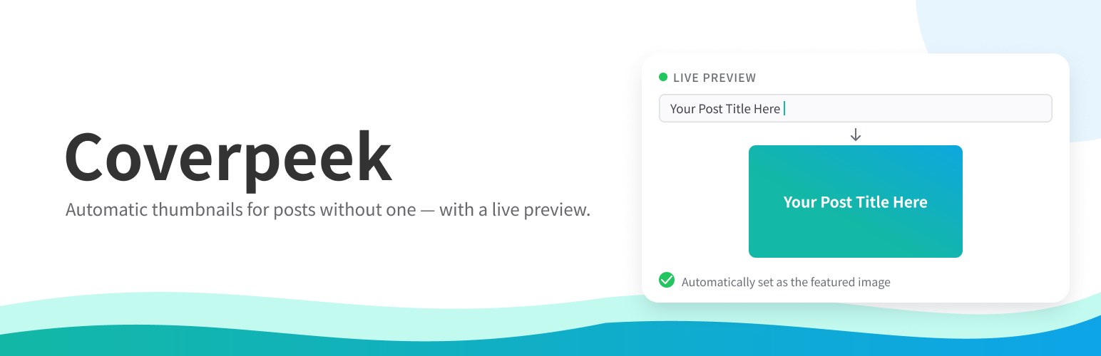 Coverpeek – Auto Thumbnails with Live Preview
