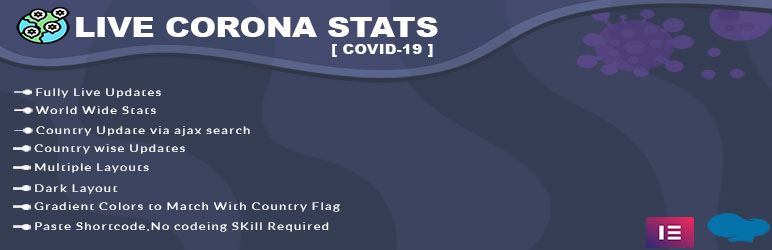 COVID-19 Corona Virus Live Stats & Updates For WordPress Lite