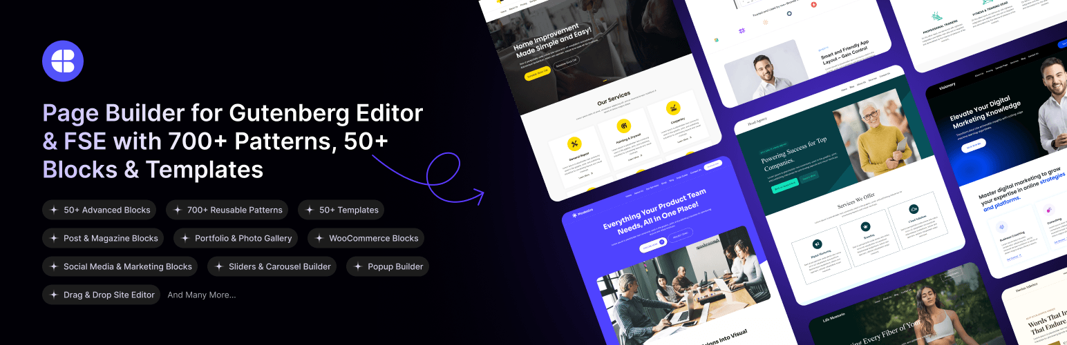 Cozy Blocks – All-in-One Website Builder with Gutenberg Blocks, 500+ Patterns and 40+ Homepage Templates for Full Site Editing (FSE)
