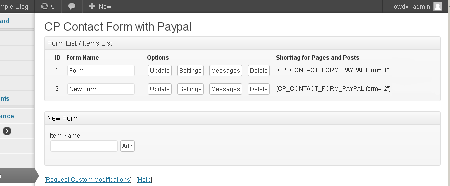 CP Contact Form with PayPal