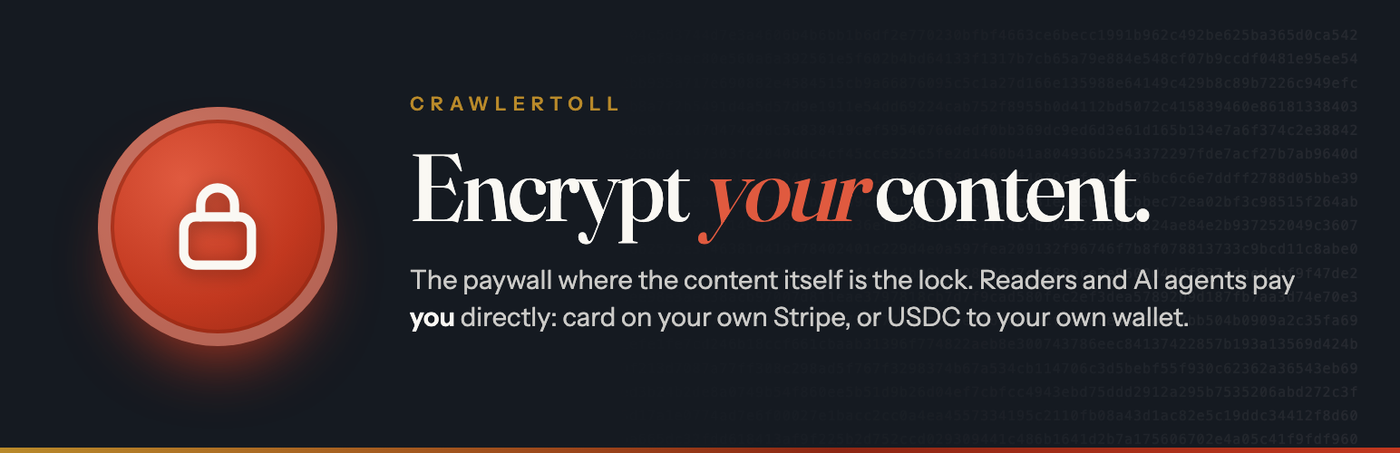 WordPress 外掛 CrawlerToll 的封面圖片