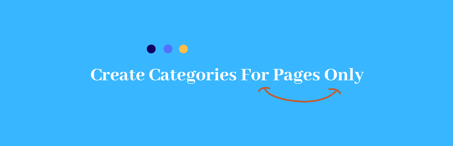 Create Categories For Pages Only