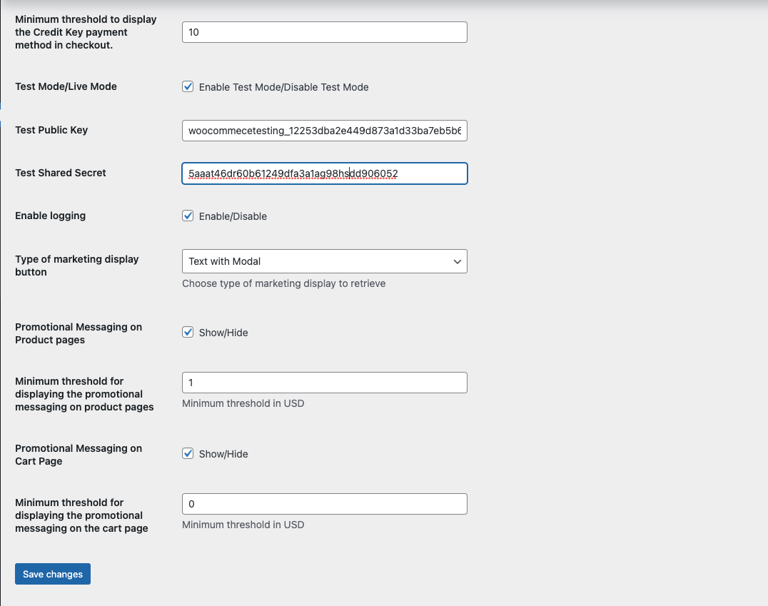 Credit Key Payment Gateway