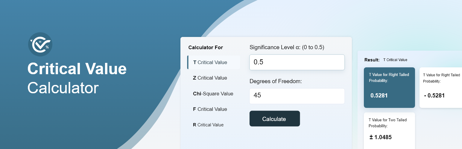 Critical Value Calculator