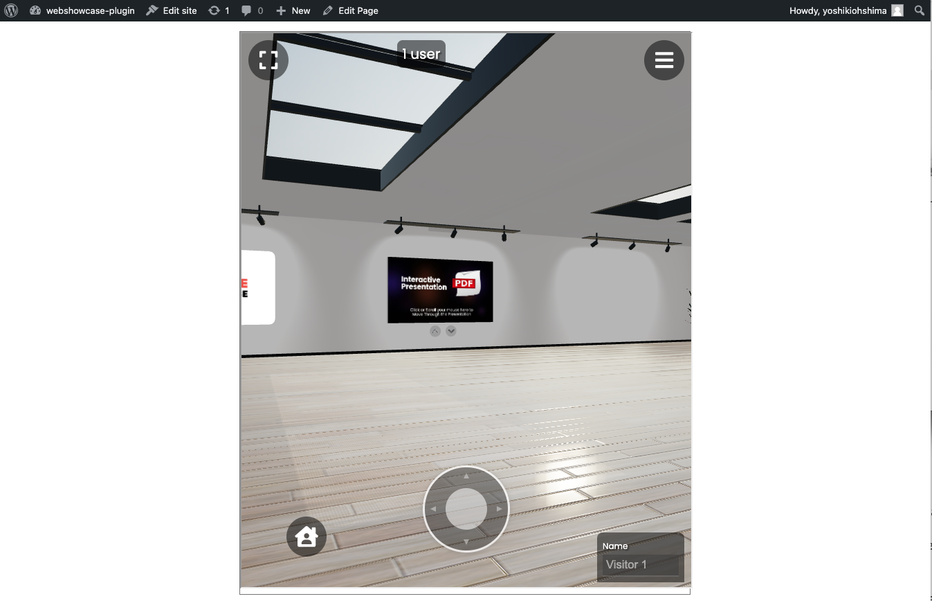 <p>The 3D space created on your page.</p>