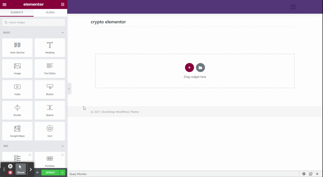 Add coins Widgets Demo.