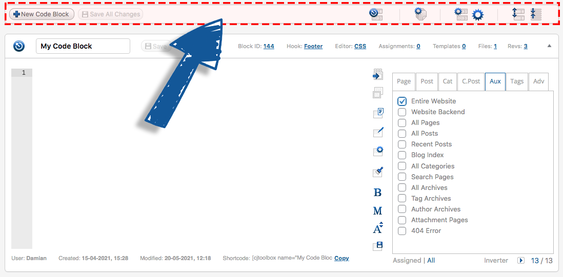 CJT Main Admin Toolbar