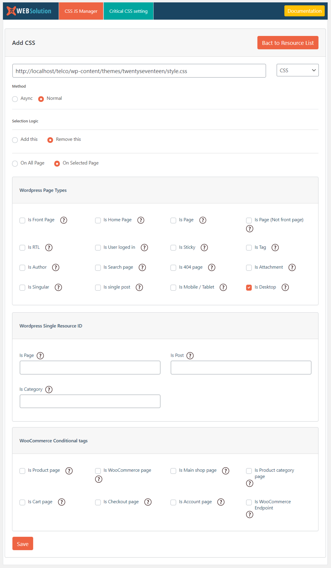 CSS JS Manager, Async JavaScript, Defer Render Blocking CSS supports WooCommerce