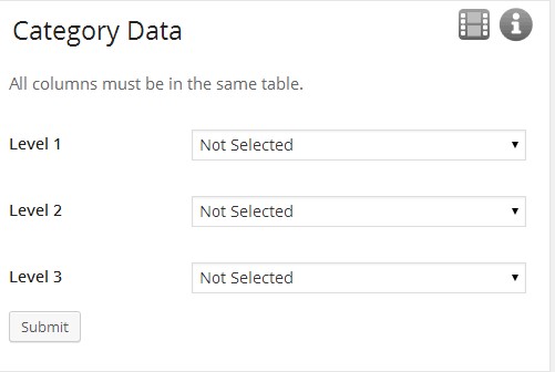 Category Data Selection.