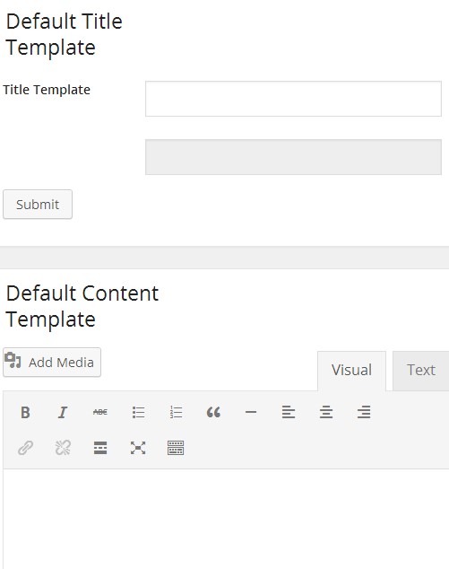 Content Templates.