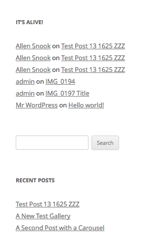 The current comment widget - it's alive!