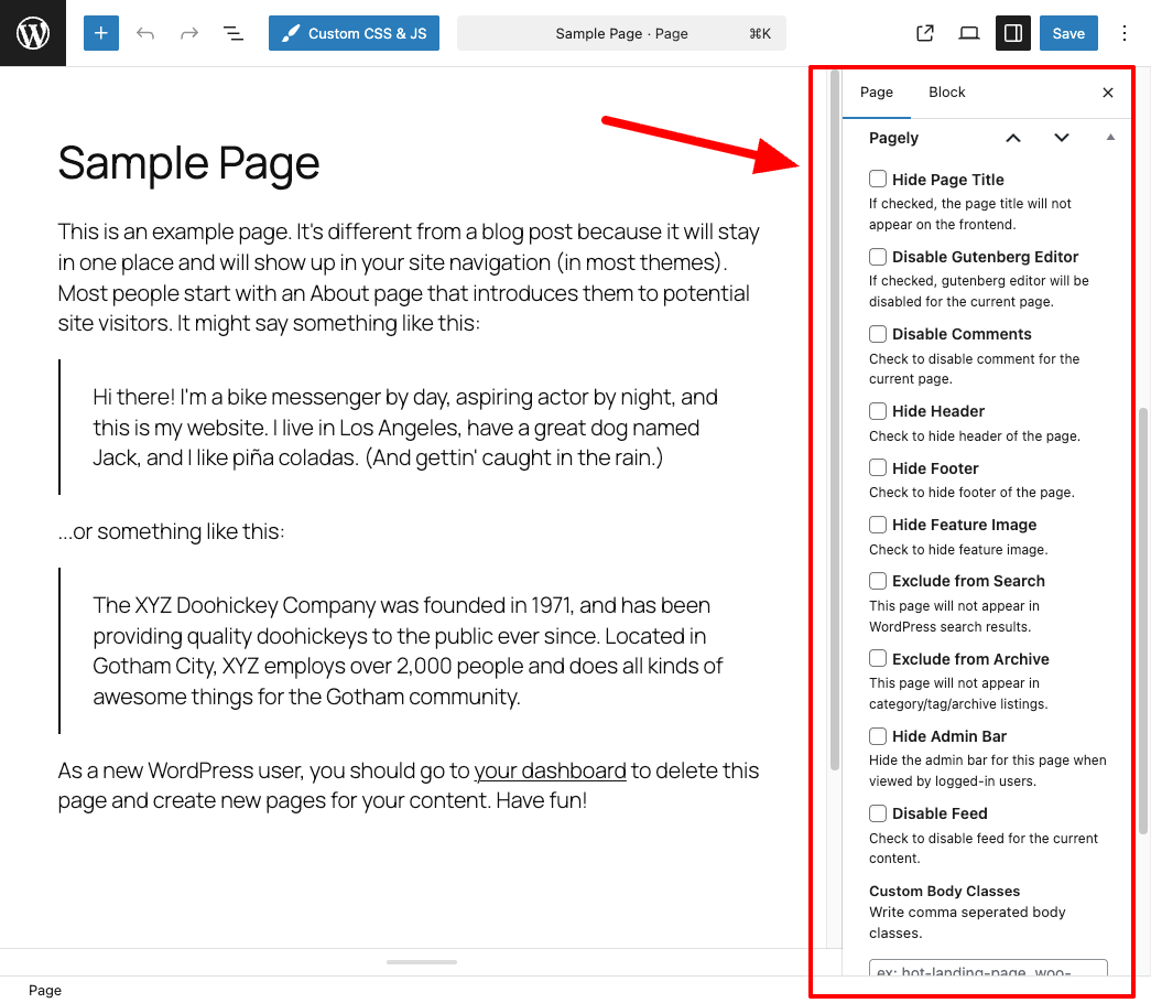 15+ Page modules including Disable comments, Disable gutenberg, Hide Header &amp; Footer, Hide Tite, Exclude Page from search and archive, Page Notes etc.