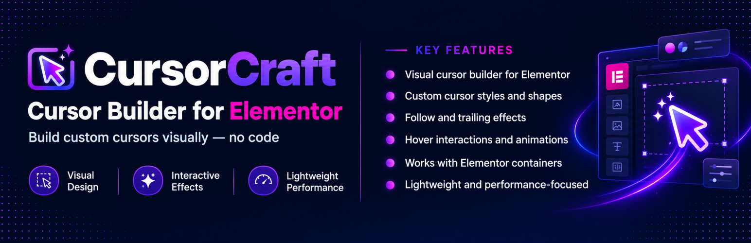 CursorCraft – Cursor Builder for Elementor preview