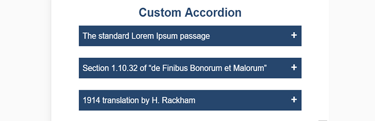 Custom Accordion Block