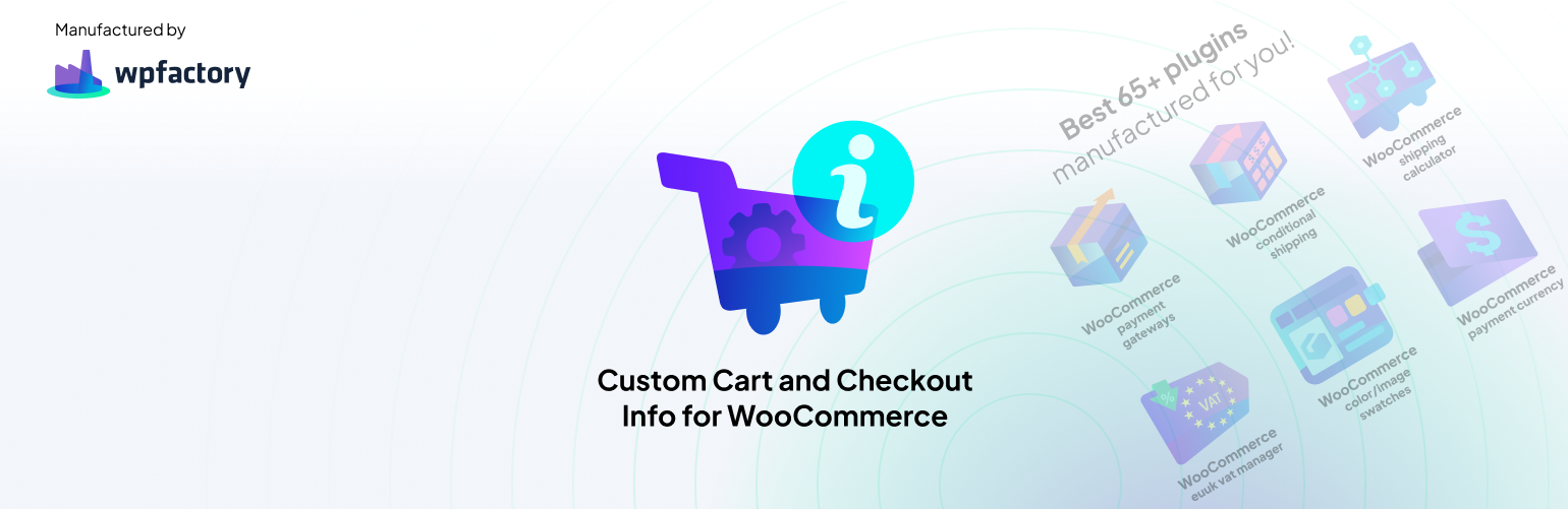 WordPress 外掛 Custom Cart and Checkout Info for WooCommerce 的封面圖片。