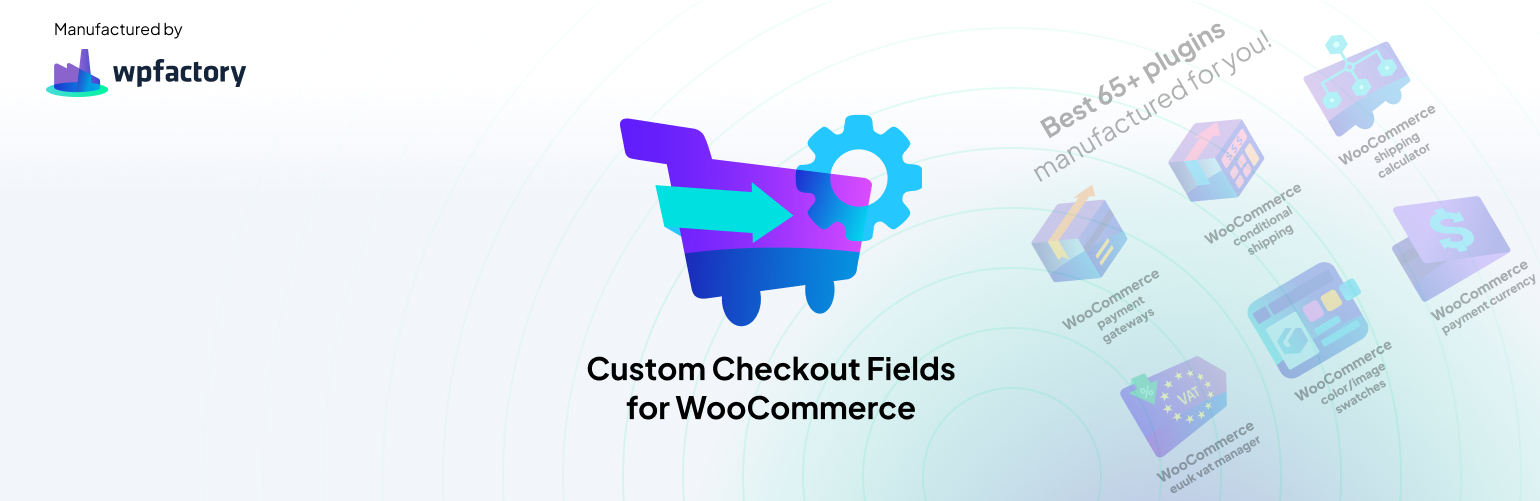 WordPress 外掛 Custom Checkout Fields for WooCommerce 的封面圖片。
