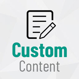Custom Content by (Shortcode, Widget, Wp Bakery) Icon