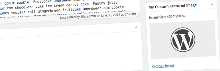 Custom Featured Image Metabox