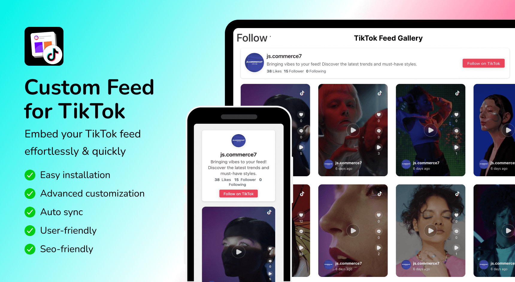 Custom Feed for TikTok &#8211; Social Post Feed Plugin for TikTok